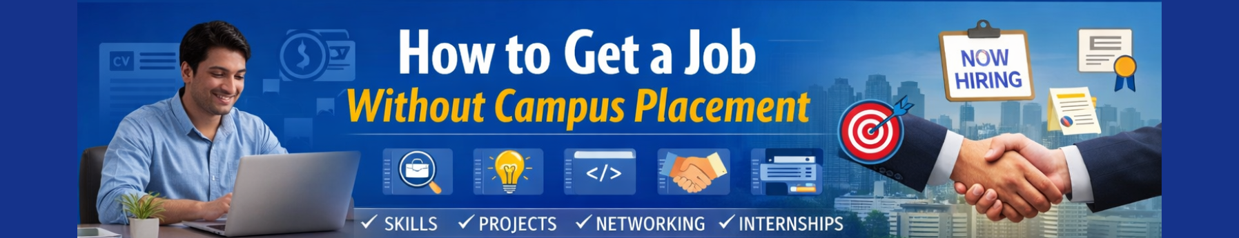 how to get a job without campus placement, job without campus placement, fresher job without placement