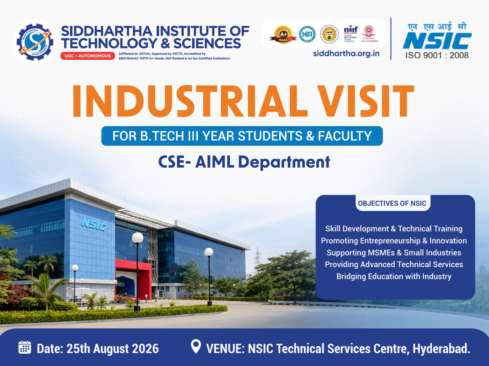 Industrial Visit For B.tech III Year Students