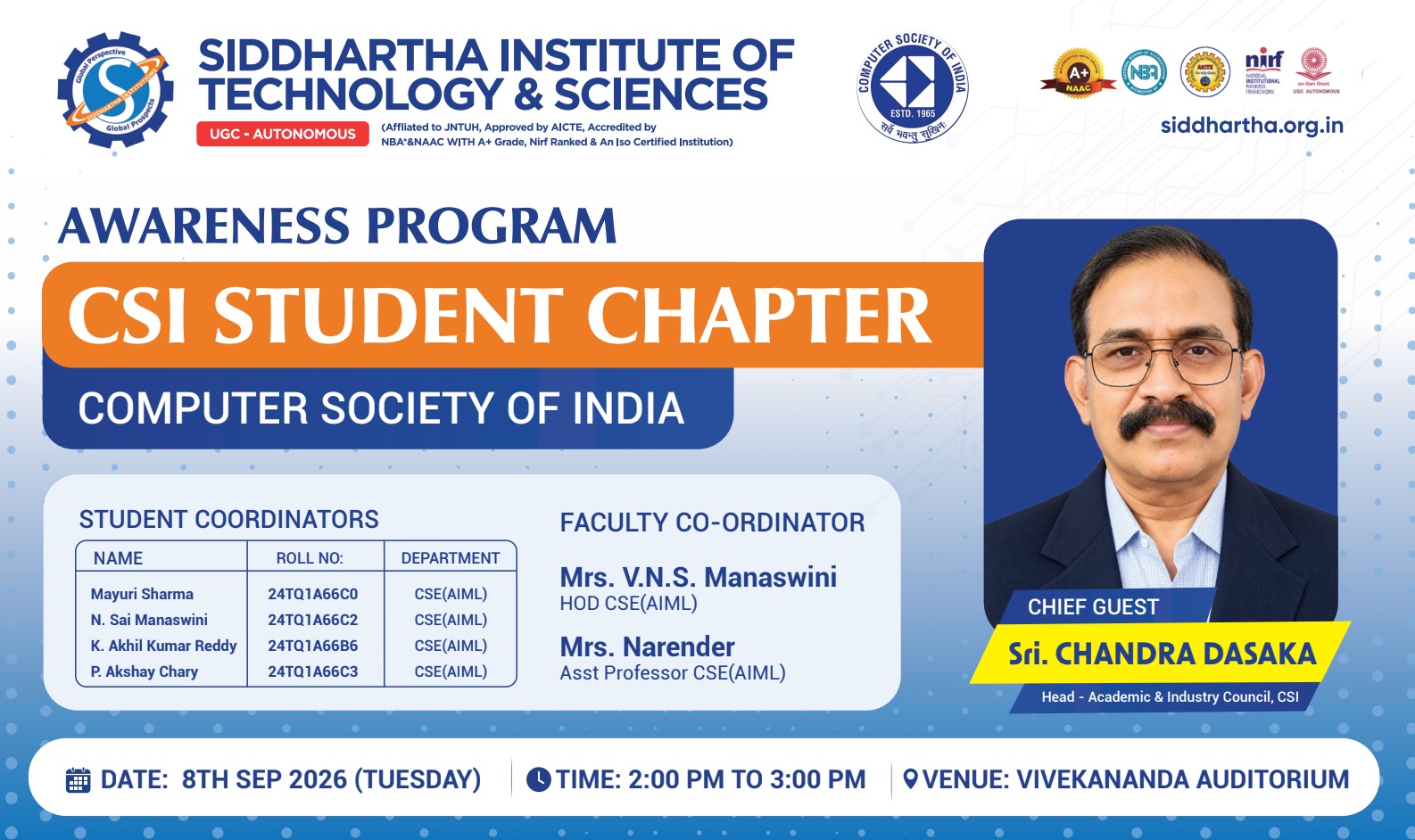 Awareness Program CSI Students Chapter